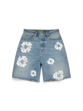 Açık Yıkama Cotton Wreath Denim Şort