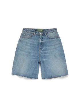 Açık Yıkanmış Denim Şort