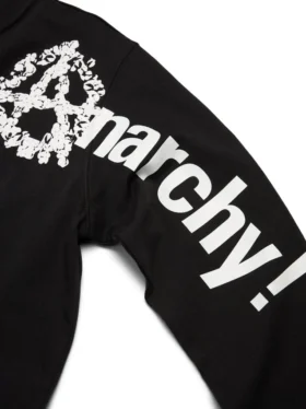 Anarchy Wreath Uzun Kollu Tişört Siyah