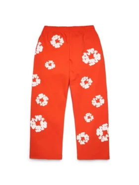 Cotton Wreath Bol Kesim Eşofman Altı Koyu Turuncu
