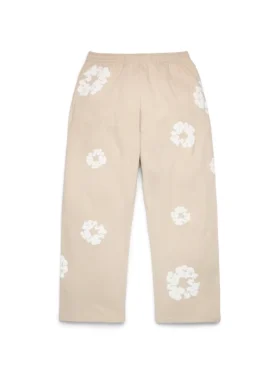 Cotton Wreath Bol Kesim Eşofman Altı Krem