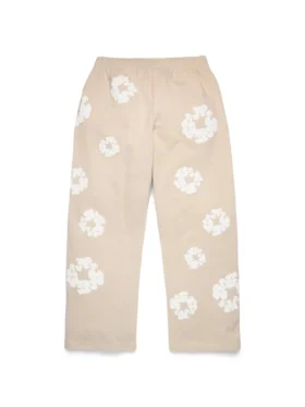 Cotton Wreath Bol Kesim Eşofman Altı Krem