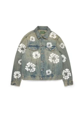 Cotton Wreath Denim Ceket, Kirli Yıkama