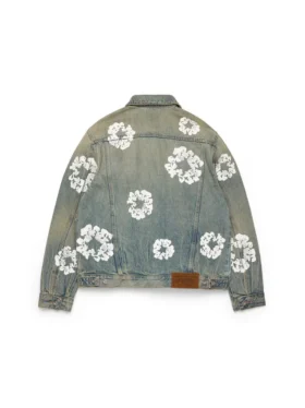 Cotton Wreath Denim Ceket, Kirli Yıkama