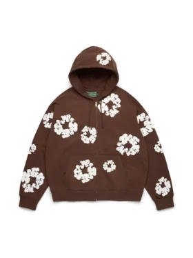Cotton Wreath Hoodie Dark Brown