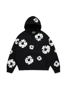 Cotton Wreath Hoodie Siyah