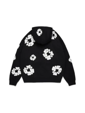 Cotton Wreath Hoodie Siyah