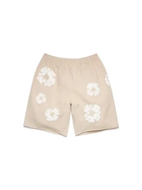 Cotton Wreath Krem Renkli Eşofman Şortu