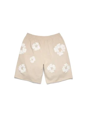 Cotton Wreath Krem Renkli Eşofman Şortu