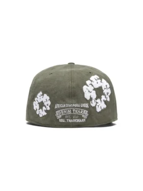 Cotton Wreath New Era 59FIFTY Kanvas Dar Kesim Şapka Zeytin Yeşili