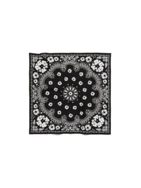 Cotton Wreath Paisley Bandana Siyah