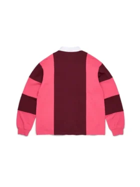 Cotton Wreath Pan-Afrika Bayraklı Rugby Gömleği Pembe/Kahverengi