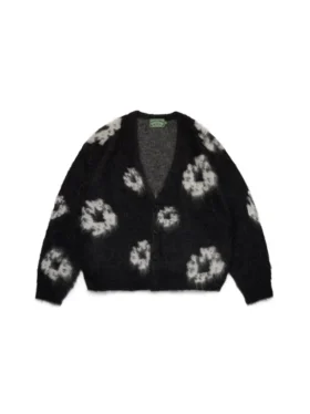 Cotton Wreath Siyah Mohair Hırka