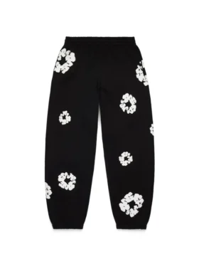 Cotton Wreath Sweatpant Siyah
