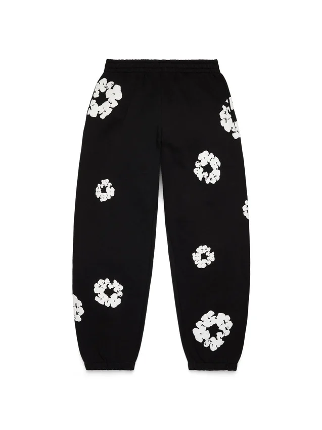 Cotton Wreath Sweatpant Siyah