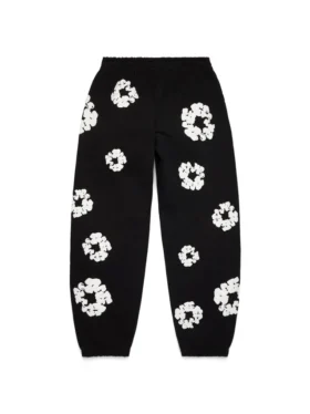 Cotton Wreath Sweatpant Siyah