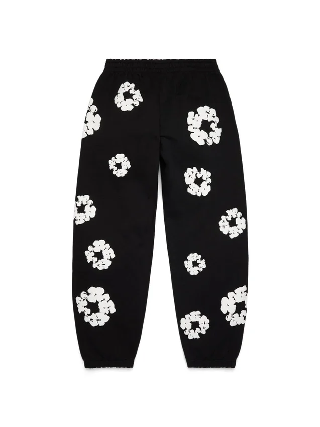 Cotton Wreath Sweatpant Siyah