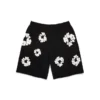 Cotton Wreath Sweatshort Siyah