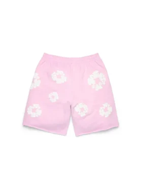 Cotton Wreath Sweatshort Toz Pembe