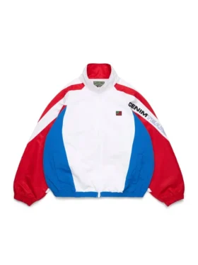 Cuba Stripe Eşofman Ceketi Kırmızı/Beyaz/Mavi