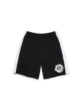 Denim U Panelli Sweatshort Siyah