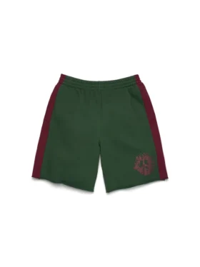Denim U Panelli Sweatshort Yeşil