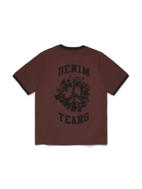 Denim U Ringer Tişört Kahverengi