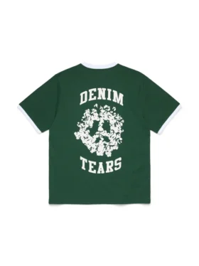 Denim U Ringer Tişört Yeşil