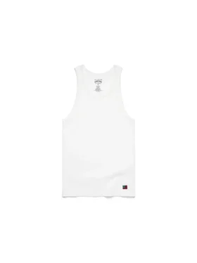 DT Flag 3’lü Paket Nervürlü Tank Top Beyaz