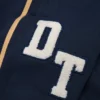 DT Şönil Yama Fermuarlı Kapüşonlu Sweatshirt Mavi