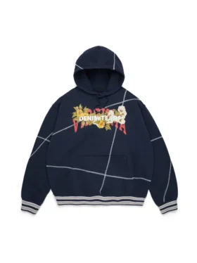 DT Virginia Overlok Dikişli Kapüşonlu Sweatshirt Lacivert