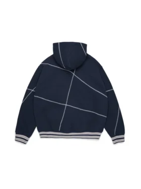DT Virginia Overlok Dikişli Kapüşonlu Sweatshirt Lacivert