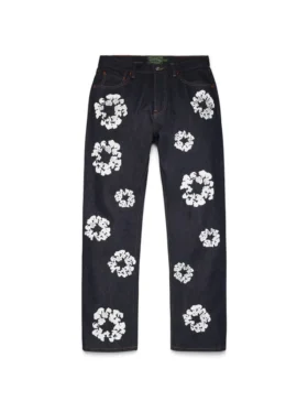 Düz Cotton Wreath Selvedge Denim Pantolon