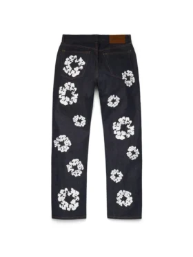 Düz Cotton Wreath Selvedge Denim Pantolon