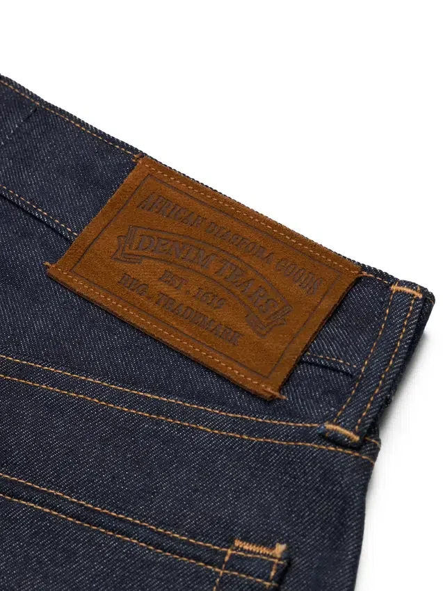 Bol Kesim Cotton Wreath Denim Pantolon Selvedge