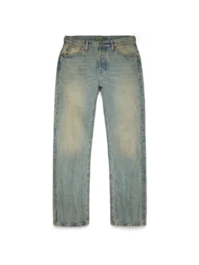 Düz Kesim Denim Pantolon Kirli Yıkama