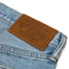 Bol Kesim Pamuklu Cotton Wreath Desenli Denim Pantolon Açık Yıkama