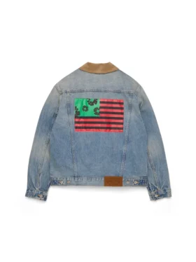 Flag Denim Ceket Açık Yıkama