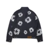 Çivili Cotton Wreath Desenli Selvedge Denim Ceket