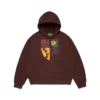 Libertas Armalı Fermuarlı Kapüşonlu Sweatshirt Yıkanmış Kahverengi