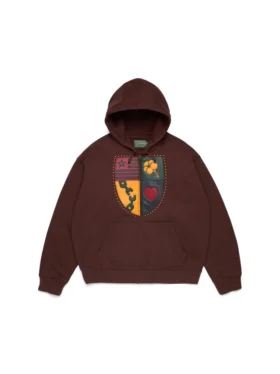 Libertas Armalı Fermuarlı Kapüşonlu Sweatshirt Yıkanmış Kahverengi