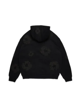 Mono Cotton Wreath Hoodie Sweatshirt Siyah