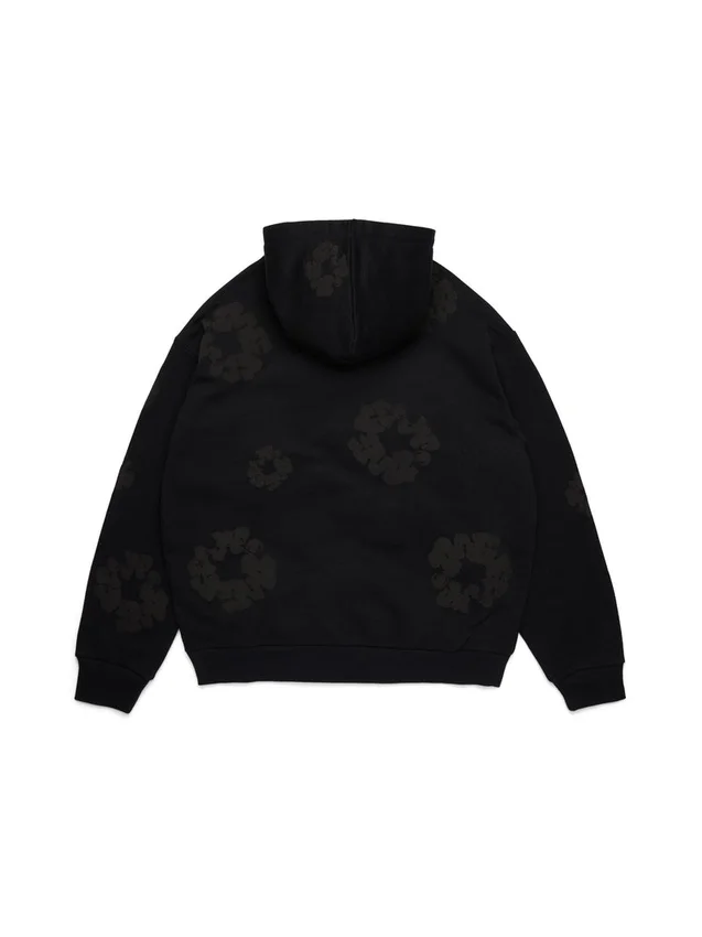 Mono Cotton Wreath Hoodie Sweatshirt Siyah