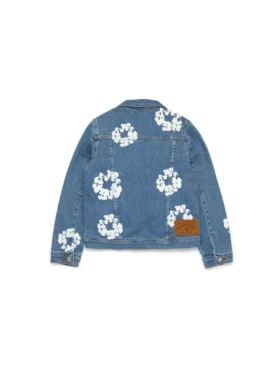 Çocuk Cotton Wreath Denim Ceket Açık İndigo