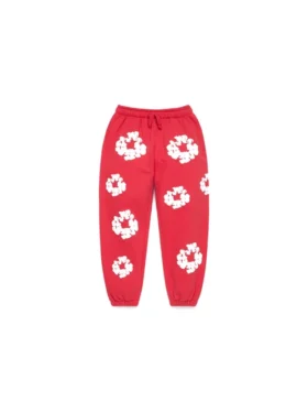 Çocuk Cotton Wreath Sweatpant Kırmızı