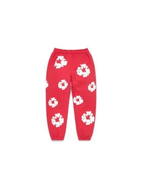 Çocuk Cotton Wreath Sweatpant Kırmızı