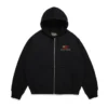 Pan Afrika Fermuarlı Kapüşonlu Sweatshirt Siyah