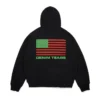 Pan Afrika Fermuarlı Kapüşonlu Sweatshirt Siyah