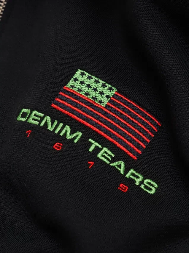Pan Afrika Fermuarlı Kapüşonlu Sweatshirt Siyah