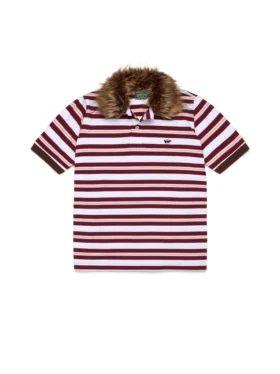 Panther Fur Collar Polo Kırmızı